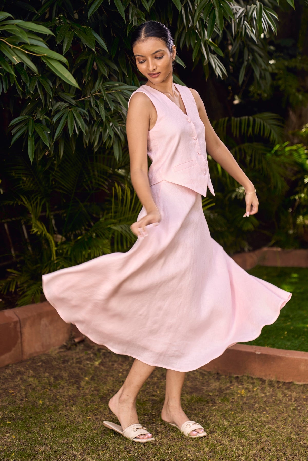 Sophie Blushing Bride Pink Flared Skirt