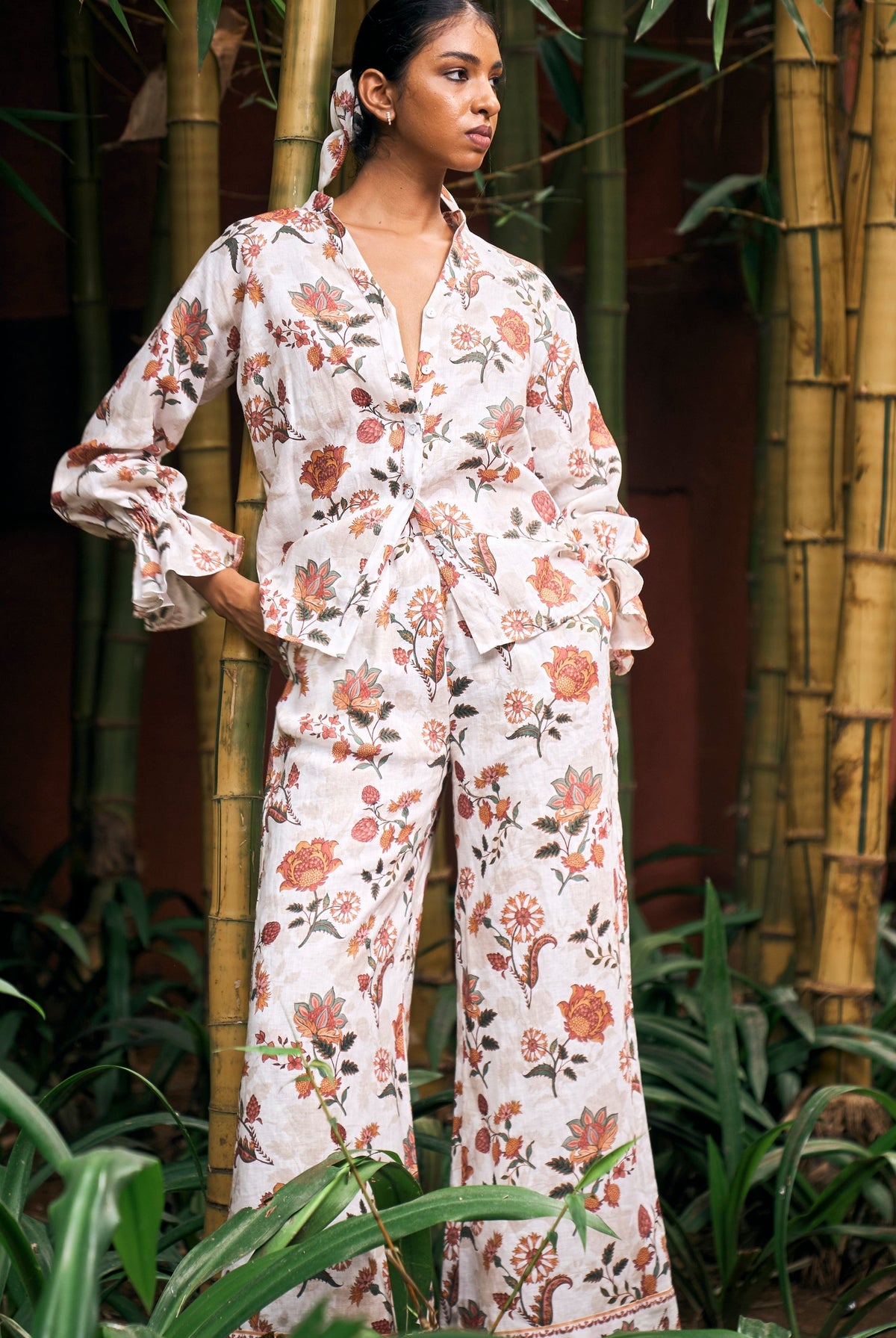 Linen Pant with border