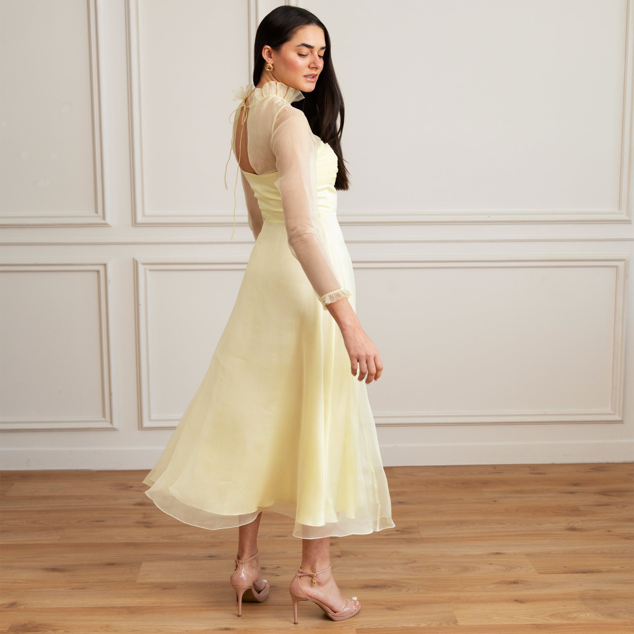 high neck dress